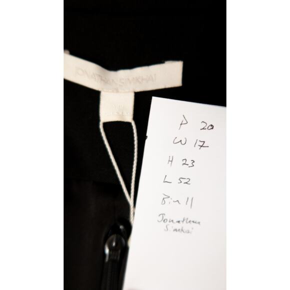 JONATHAN SIMKHAI Black Luxe Satin Twist Dress Size 10 MSRP $695 - Picture 14 of 15